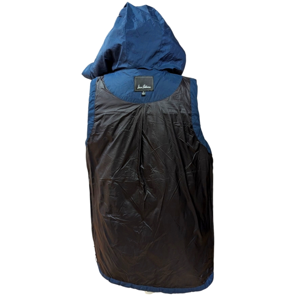 Sam Edelman Quilted Water Repellent Hooded Vest Women's M in Navy - Picture 6 of 10